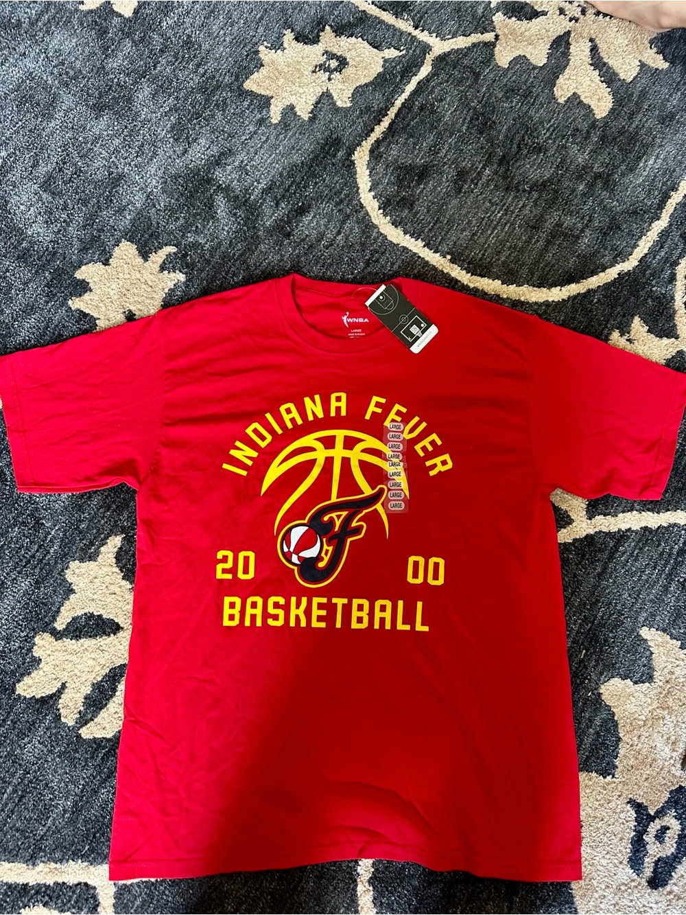 New WNBA Indiana Fever Red Basketball T‑Shirt Size Large Men’s